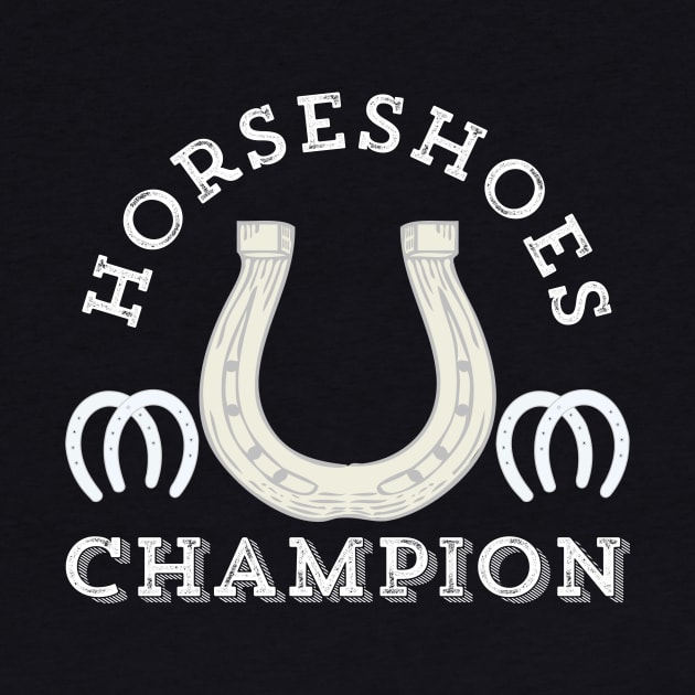 Horseshoes Champion Horse Shoe Picnic Funny Outdoor Party Gift by HuntTreasures